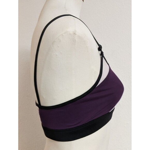 Women's Alo Tri-Color Adjustable Strappy Back Workout Bra Top S/XS - Picture 5 of 7